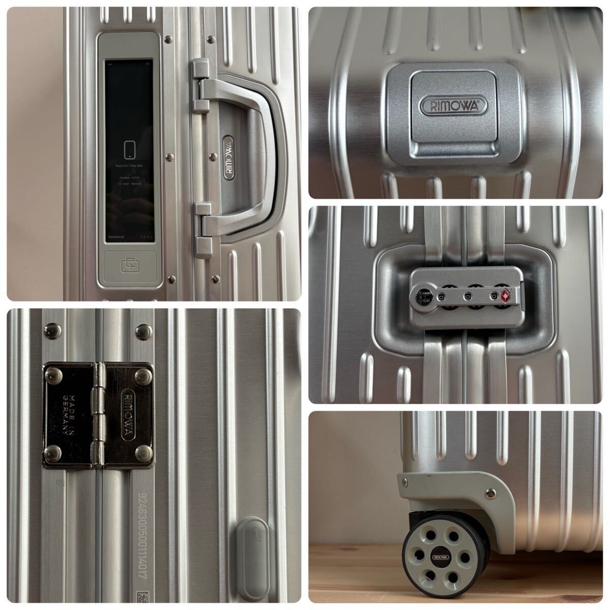 Rimowa Topas E-tag 67L Silver 4 wheels Carry Case Suitcase | eBay