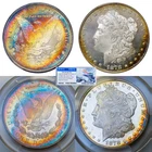 1878-S PCGS MS63 CAC MORGAN $ VAM 91 - MONSTER TONING - RAINBOW TONED (VIDEO)