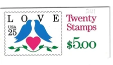 Scott #2441 Love Booklet of 20 Complete MNH