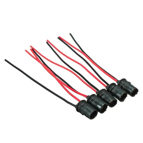 10X 12V T10 W5W 147 501 Capless Bulb Holder Socket Soft Rubber Fitting 10mm Set - Picture 3 of 5