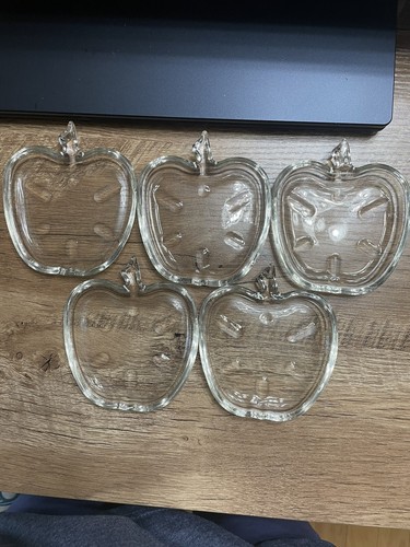Clear Glass Apple Coasters - Picture 2 of 6