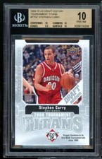 Stephen Curry Rookie 2009-10 UD Draft Tournament Titans #TTSC (PRISTINE) BGS 10