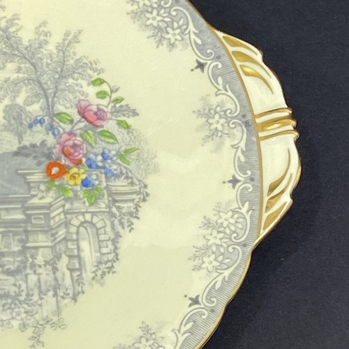 Asas para servir sándwich pastel jardín AYNSLEY Queens marfil pintado B5090 - Imagen 21 de 23
