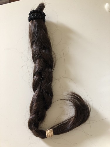 Cheveux vierges brillants et sains - Marron foncé - 13,5" - Photo 2 sur 4