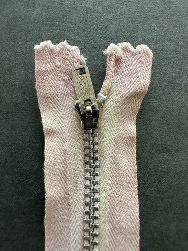 Vintage BULL DOG, TALON, YKK Metal Closed End Zippers - Red, Lilac, Ivory - Picture 7 of 15