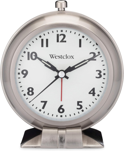 Big Ben Classic Alarm Clock - Silver Metal round Design, 6.3" X 4.7" Analog Disp - Picture 4 of 12