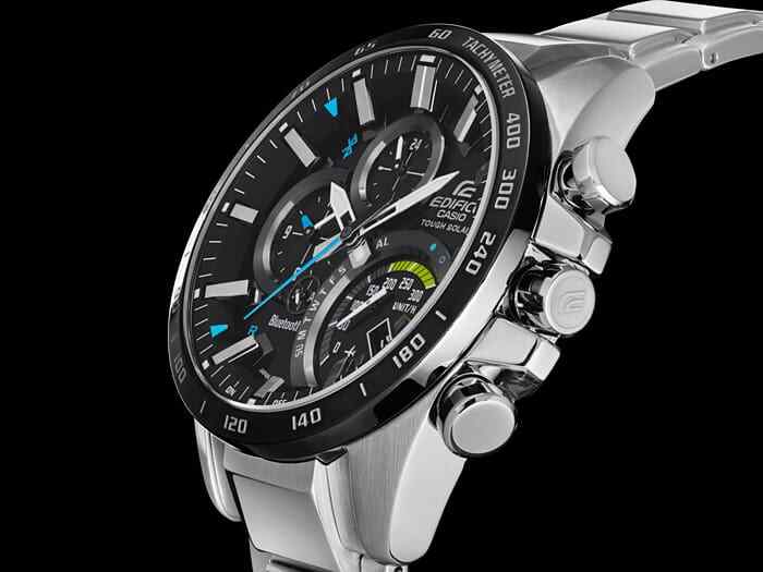 Pre-owned Casio Edifice Eqb-501xdb-1ajf Time Traveler Bluetooth Solar Watch 48.1mm