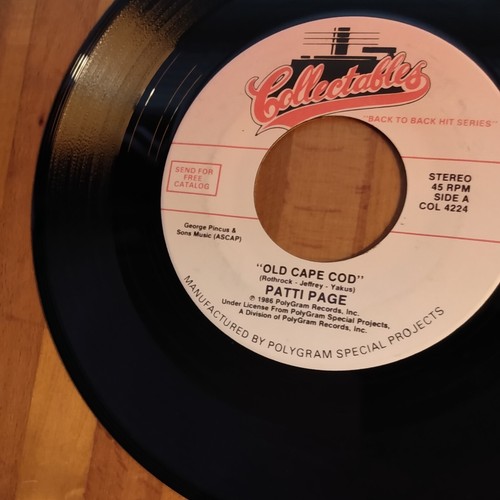 PATTI PAGE: Old Cape Cod / Mockin' Bird Hill COLLECTABLES Mocking Mad Men Sndtrk - Picture 3 of 5