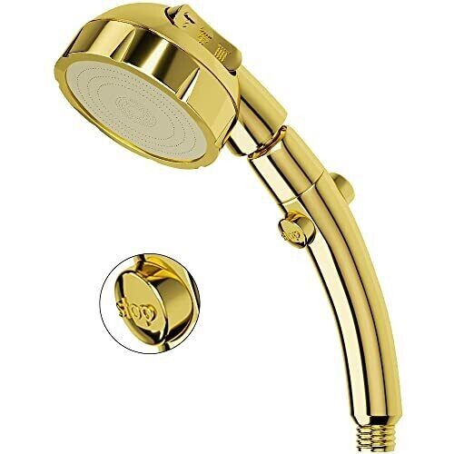 RV Hand Held Shower Head Gold 3 Mode Water Pressure Hose Camper Mobil Home - Picture 2 of 17