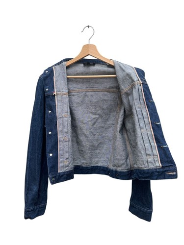 A.P.C. Women Raw Denim Jacket Size L fits M - Picture 3 of 4