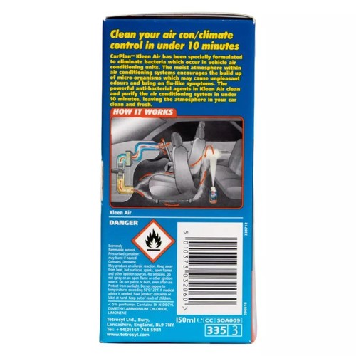 CarPlan Kleen Car Air Con Conditioning Cleaner Bomb Anti-Bacterial 150ml - Picture 4 of 6