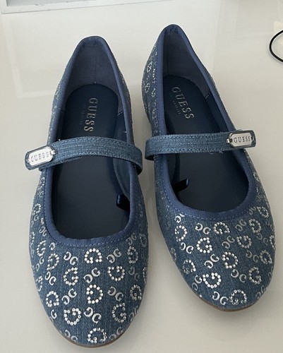 Women Signature Guess Blue Denim Flats - Size 7