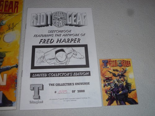 RIOT GEAR COMIC SIGNED & SKETCHBOOK LIMITED COLLECTORS ASHCAN EDITION HARPER - Bild 2 von 6