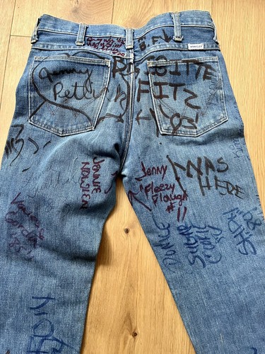 Herren seltene Senior signierte 1970er Jahre Wrangler fehlerfrei gerade Denim Jeans 30x 32 - Bild 7 von 9