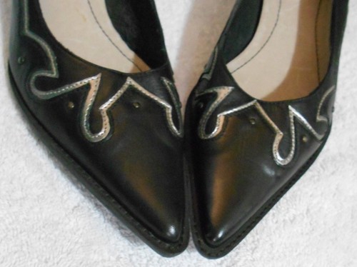 SAN MARINA escarpins cuir noir P 39 TBE - Imagen 11 de 11