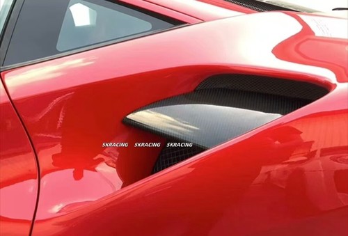 Kits de carrocería difusor labio delantero trasero faldones laterales de fibra de carbono para Ferrari 488 16-19 - Imagen 8 de 10