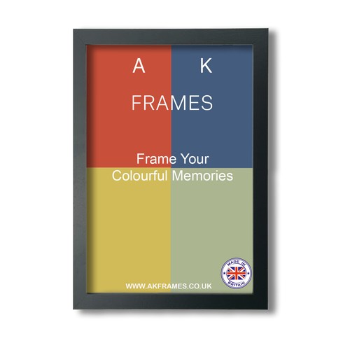 BLACK Picture Frames Square Matt WHITE Photo Poster Frame for Art A1 A2 A3 A4 A5 - Picture 8 of 11