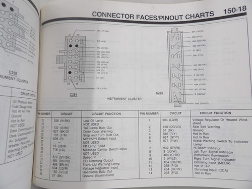 1991 FORD LINCOLN CONTINENTAL ELECTRICAL VACUUM TROUBLESHOOTING MANUAL - Picture 4 of 7