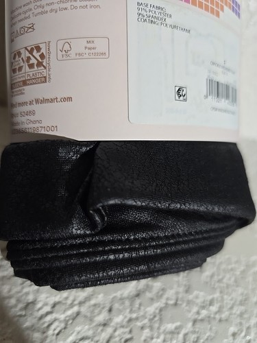 JOYSPUN WOMENS FOOTLESS 7/8 TIGHTS BLACK CRACKLE Pattern SIZE XL - Picture 6 of 9