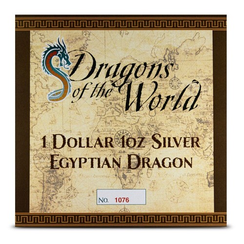 2023 Fiji Egyptian Dragon 1 oz .999 Silver Antiqued Coin NGC MS70 W/ COA Perfect - Picture 9 of 16