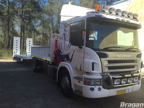 To Fit Pre 2009 Scania P G R Series Day Low Cab Steel Roof Light Bar + Slim LED - Picture 10 of 12