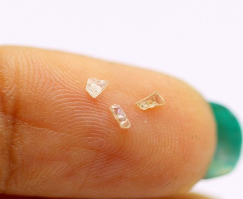 3 Pcs Lot 0.055 TCW 100% Natural Loose Diamond Raw Cut I Color I2 Grade - Picture 6 of 9