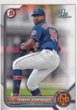 2022 BOWMAN 1ST RC ROBERT DOMINGUEZ NEW YORK METS FIRST ROOKIE GE-3984