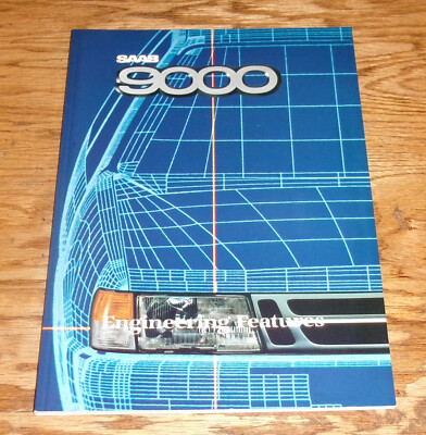 Original 1987 Saab 9000 Engineering Features Deluxe Sales Brochure 87 S Turbo