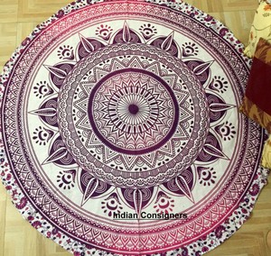 Indian Hippie Round Mandala Tapestry Wall Hanging Beach Throw Yoga Mat Cotton Indian Hippie Round Mandala Tapestry Wall Hanging Beach Throw Yoga Mat Cotton