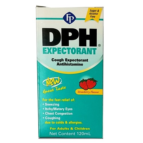 DPH Expectorant Cough Syrup and Antihistamine FP 120 ml  or 4 oz