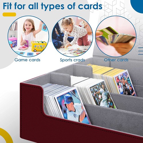 1800+ Card Deck Case Magnetic Card Storage Box Trading Card Holder Organizer US - Picture 17 of 34