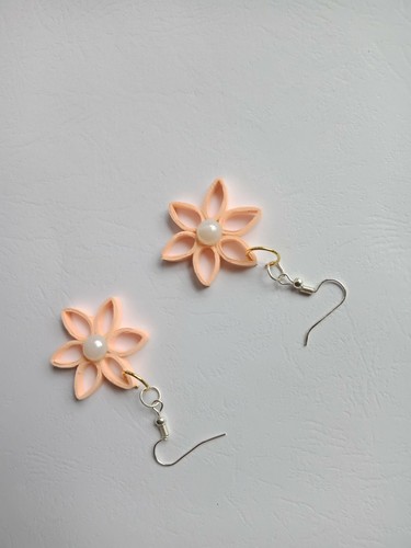 Pretty Cream Color flower 925 Silver Hook Earrings for Women  Pearl Jewelry - Picture 5 of 6