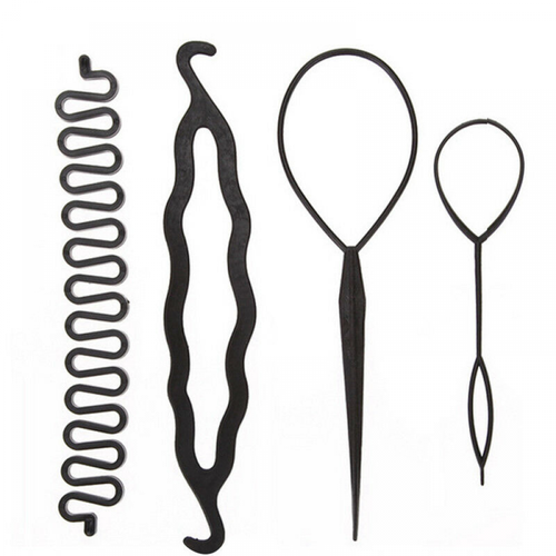 4Pcs Hair French Braid Topsy Tail Clip Magic Styling Stick Bun Maker Tool - Picture 4 of 5