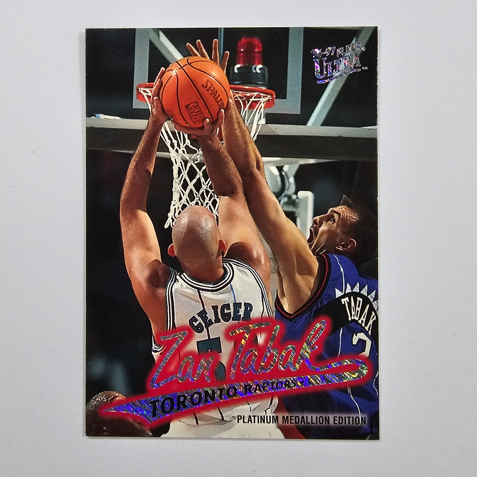 1996-97 Fleer Ultra Platinum Medallion #P250 Zan Tabak SP Rare 4D