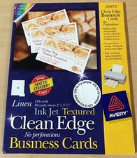 Avery 28873 Clean Edge Business Cards - No Perforations - 120 cards - Ink Jet