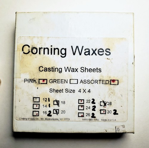 Corning Casting Wachsblätter Rosa 4x4 Zoll Sortiment 12-30 Stärke 12ct