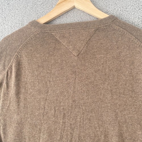 TOMMY HILFIGER Sweatshirt Herren XL braun Prima Cotton Kaschmir V-Ausschnitt Pullover - Bild 11 von 17