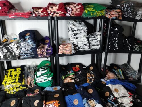 Lot of (5) Random AUTHENTIC WWE Wrestling T-Shirts~~BRAND NEW~~MEN'S MEDIUM - Picture 2 of 10