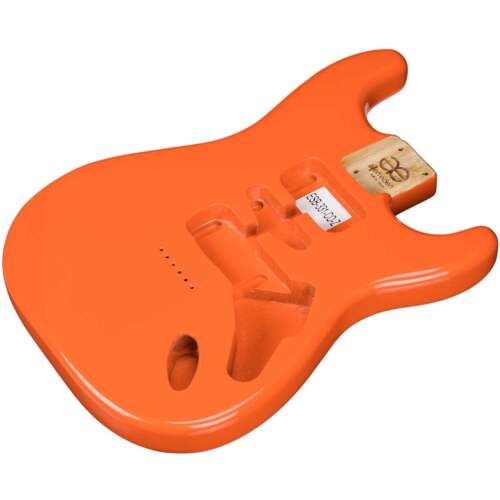 AE Guitars® S-Style Paulownia Replacement Guitar Body Capri Orange - Picture 3 of 5