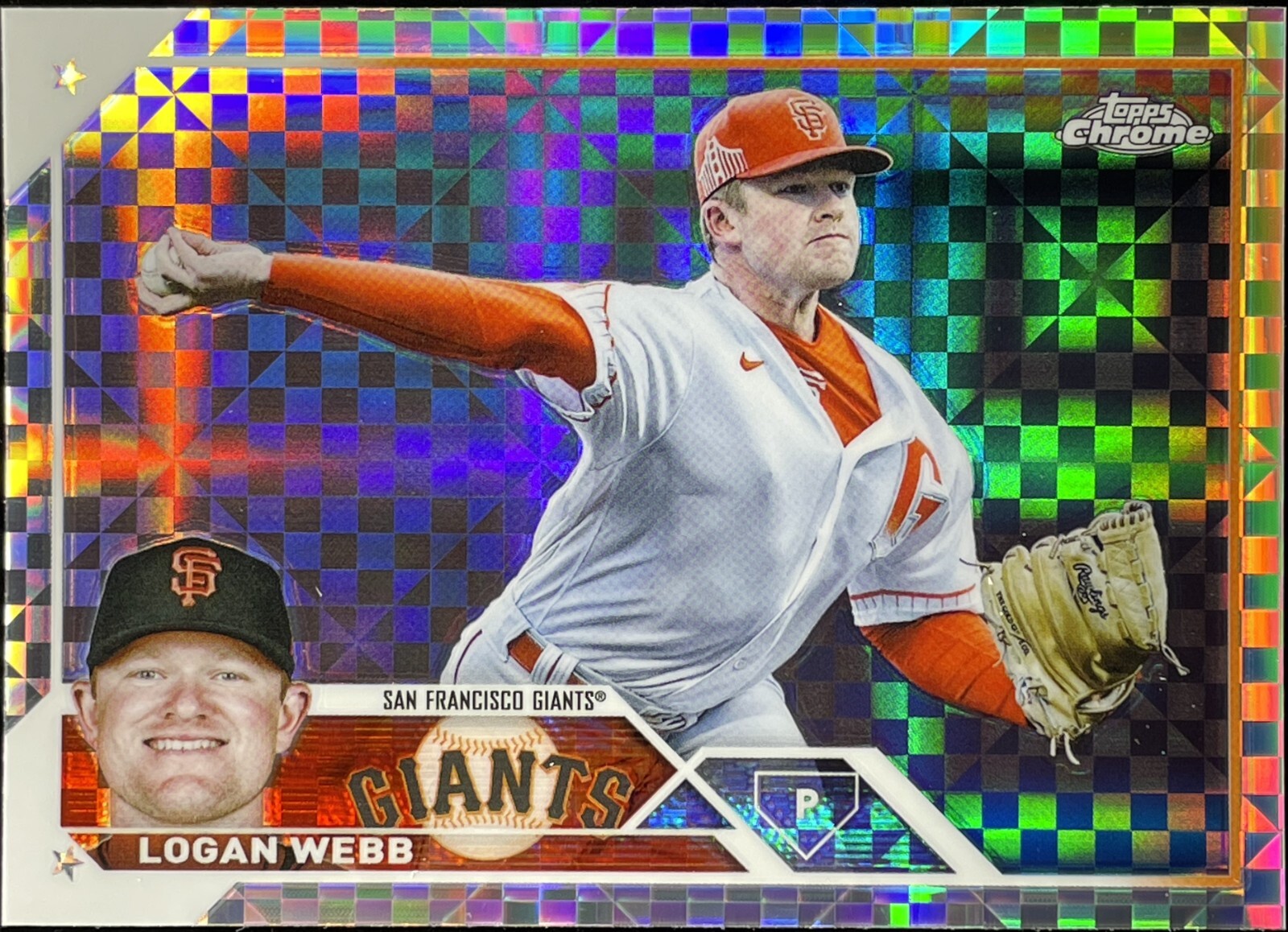 2023 Topps Chrome Logan Webb #32 X-Fractor San Francisco Giants