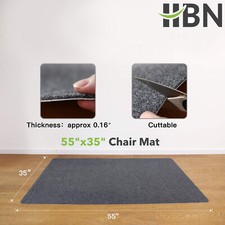 55"x35" Office Desk Chair Mat for Home Office, Computer Gaming Rolling Chair Mat