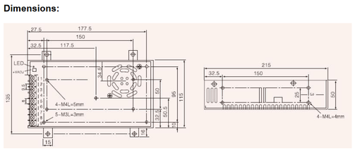 Switching Power Supply DC 48V 250W 5A 115/230V for Stepper / Servo CNC Motor Kit - Picture 6 of 7
