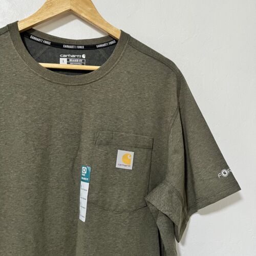 Carhartt Herren Force Relaxed Fit Pocket T-Shirt Gr. L Grün Kurzarm NEU - Bild 3 von 8