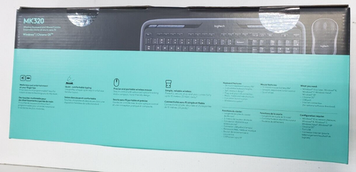 Logitech MK320 Wireless Keyboard And Wireless Mouse Combo Black -NIB Free Shpg! - Picture 2 of 4