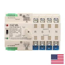 GEYA Solar Inverter Dual Power Automatic Transfer Switch 4P 63A 110V PV To Grid