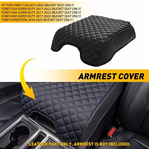 For 2015-2020 Ford F150 Bucket Seat Center Console Armrest Pad Cover Accessories - Picture 20 of 20