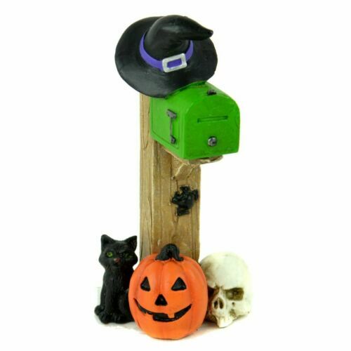 Fairy Garden Fun Halloween Mailbox Minatare Dollhouse Figurine  - Picture 1 of 1