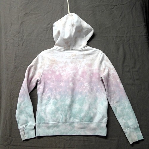 Abercrombie Kids Hoodie Pink Tie Dye Hoodie Stitched Logo In Front Size 9/10 - Picture 4 of 10
