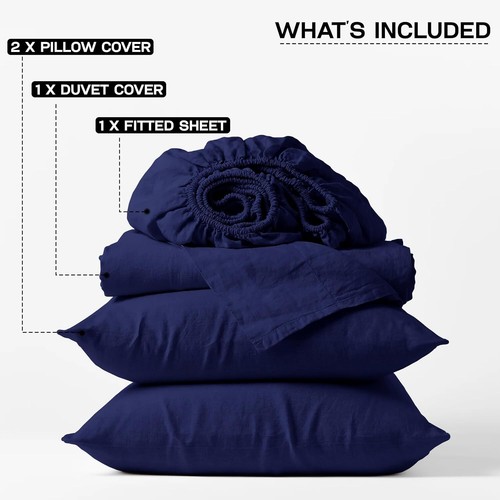 4 Piece Bedding Set Reversible Duvet Quilt Cover Single Double King Size Bed Set - Picture 17 of 87