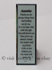 AUNTIE MIRRORED GLASS PLAQUE@TREASURED SPECIAL AUNT KEEPSAKE @BEST AUNTY GIFT